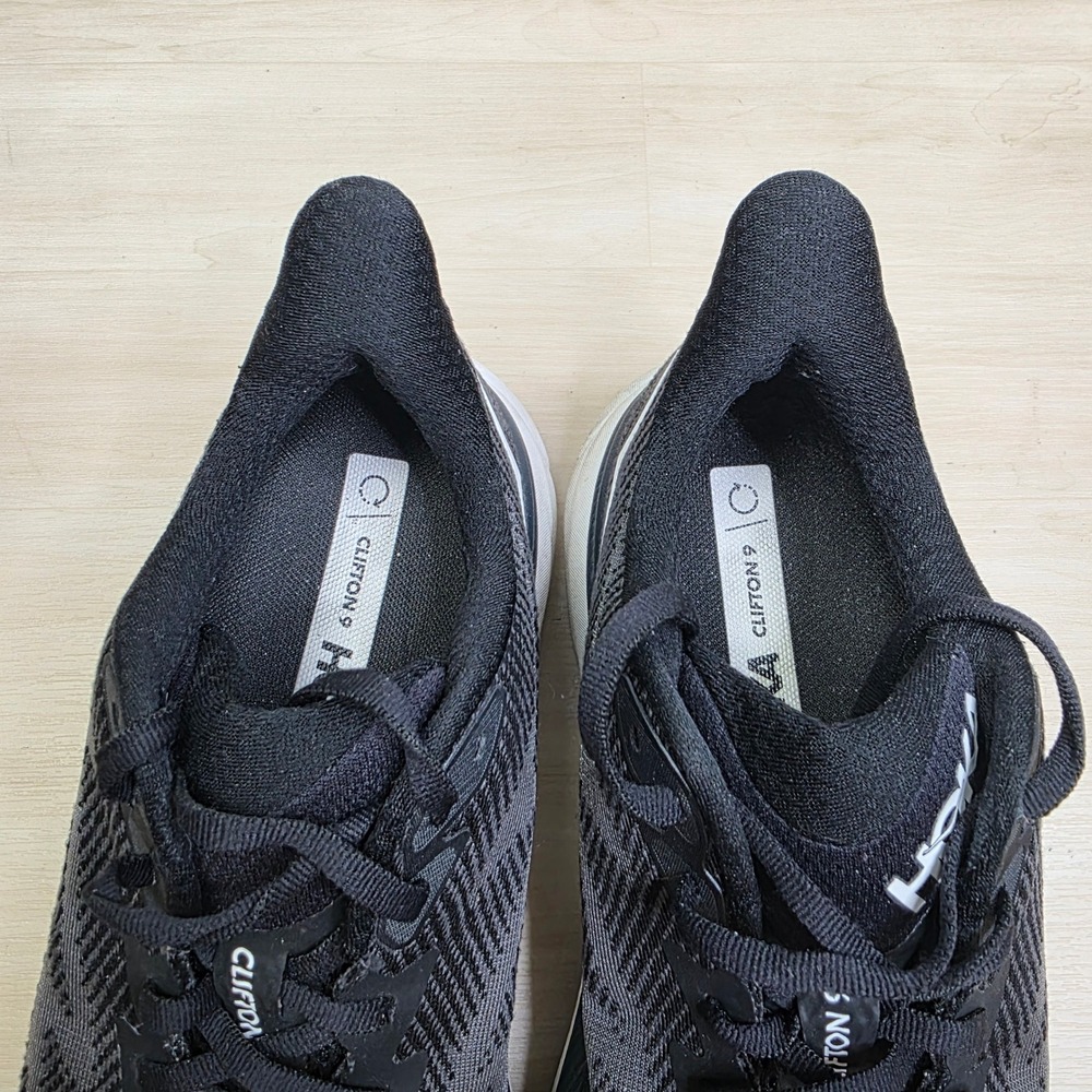 Hoka One One Clifton 9 Womens Running Shoes Black White 1127896-BWHT Size 9 B - Picture 10 of 10